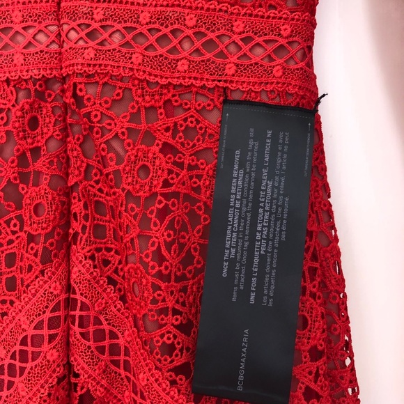 NWT BCBG Red Lace Dress ❤️ Perfect Valentines Dress! - Picture 7 of 7